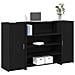Scrivania per Reception Rovere Nero 180x50x103,5 cm in Legno di Argilla - Foto miniatura 2
