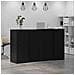 Scrivania per Reception Rovere Nero 180x50x103,5 cm in Legno di Argilla - Foto miniatura 4