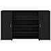 Scrivania per Reception Rovere Nero 180x50x103,5 cm in Legno di Argilla - Foto miniatura 5