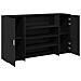 Scrivania per Reception Rovere Nero 180x50x103,5 cm in Legno di Argilla - Foto miniatura 6