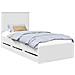 Struttura del letto Bianco 90 x 200 cm Legno Ingegnerizzato - Foto miniatura 1