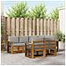 Set divani con cuscino 7 pcs Grigio Naturale e Chiaro - Foto miniatura 2