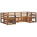 Set divani 6 pcs Naturale Legno di Acacia Massello - Foto miniatura 1