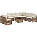 Set Divano da Giardino 10 pcs Beige polyrattan - Foto miniatura 1