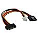 cavo sata alimentazione da 15pin power sata maschio (alim.) a 15pin power sata femmina (hdd) cscatto + 4pin 3,5" femmina - Foto miniatura 1