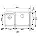 Lavello GAX620 2 Vasche Dimensioni 86 x 50 cm Colore Inox Satinato Serie Galassia - Foto miniatura 2