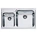 Lavello GAX620 2 Vasche Dimensioni 86 x 50 cm Colore Inox Satinato Serie Galassia - Foto miniatura 1