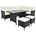 Set Salotto Da Esterni Per 8 Persone Rattan Sintetico Nero - Foto miniatura 3