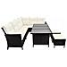 Set Salotto Da Esterni Per 8 Persone Rattan Sintetico Nero - Foto miniatura 5
