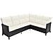 Set Salotto Da Esterni Per 8 Persone Rattan Sintetico Nero - Foto miniatura 6