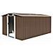 Capanno Da Giardino 257x398x178 Cm In Metallo Marrone - Foto miniatura 1