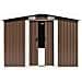 Capanno Da Giardino 257x398x178 Cm In Metallo Marrone - Foto miniatura 7