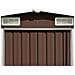 Capanno Da Giardino 257x398x178 Cm In Metallo Marrone - Foto miniatura 8