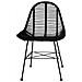 Sedie Da Pranzo Set 6 Pz In Rattan Naturale Nero - Foto miniatura 3