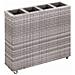 Letto Rialzato con 4 Vasi 80x22x79 cm in Polyrattan Grigio - Foto miniatura 1