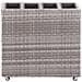 Letto Rialzato con 4 Vasi 80x22x79 cm in Polyrattan Grigio - Foto miniatura 2