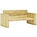 Set Salotto Giardino con Cuscini 3 pz in Pino Impregnato - Foto miniatura 6