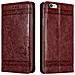Cadorabo Custodia Compatibile Con Apple Iphone 6 Plus / 6s Plus In Rosso Scuro Con Ornamenti - Coperchio Protettiva Con Chiusura Magnetica, Funzione Stand E Tasca Per Le Carte - Foto miniatura 1
