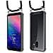 Catena Di Telefoni Cellulari Compatibile Con Samsung Galaxy A6 2018 In Blu Notte - Coperchio Protettivo In Silicone Con Anelli D'argento, Cinturino In Corda E Custodia Staccabile - Foto miniatura 8
