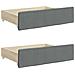 Cassetti Da Letto 2pz Grigio Scuro Legno Multistrato E Tessuto - Foto miniatura 2