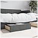 Cassetti Da Letto 2pz Grigio Scuro Legno Multistrato E Tessuto - Foto miniatura 1