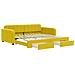 Divano Letto Estraibile Con Cassetti Giallo 100x200cm Velluto - Foto miniatura 1
