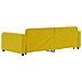 Divano Letto Estraibile Con Cassetti Giallo 100x200cm Velluto - Foto miniatura 4