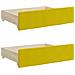 Divano Letto Estraibile Con Cassetti Giallo 100x200cm Velluto - Foto miniatura 8
