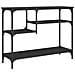 Tavolino Consolle Con Ripiani Nero 100x35x75 Cm - Foto miniatura 2