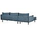 Divano Angolare 4 Posti Vinterbro Ciniglia Blu Lato Destro - Foto miniatura 7