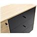 Mobile Madia Credenza Da Interno Camera Da Letto In Legno Nobilitato Bilaminato Con 1 Anta E 3 Cassetti Linea Classic - Foto miniatura 5