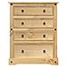 Cassettiera Corona 92x48x120 Cm In Legno Massello Di Pino - Foto miniatura 2