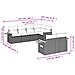 Set Divani Da Giardino 7 Pz Con Cuscini Grigio In Polyrattan - Foto miniatura 2