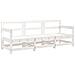 Set Salotto Da Giardino 3 Pz Bianco In Legno Massello Di Pino - Foto miniatura 2