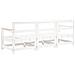 Set Salotto Da Giardino 3 Pz Bianco In Legno Massello Di Pino - Foto miniatura 3