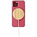 Caricabatterie Wireless Da 10 W. Bambù Naturale Magnetico A Ricarica Rapida 6,9x0,9x6,9 Cm. Colore Del Legno - Foto miniatura 2