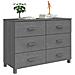 Lusso Casadino -  Credenza Hamar Grigio Scuro 113x40x80 Cm Legno Massello Di Pino - Foto miniatura 3