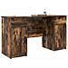 Scrivania  Rovere fumé 140x49x76 cm Legno ingegnerizzato - Foto miniatura 3