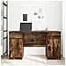 Scrivania  Rovere fumé 140x49x76 cm Legno ingegnerizzato - Foto miniatura 4