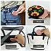 Specchio Portatile Rotondo Pieghevole: Pu E Acciaio Inox, Ideale Per Il Trucco Red - Foto miniatura 3
