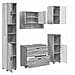 Set di mobili per il bagno 5 pcs Grigio sonoma 30 x 35 x 192 cm - Foto miniatura 1