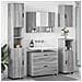 Set di mobili per il bagno 5 pcs Grigio sonoma 30 x 35 x 192 cm - Foto miniatura 2