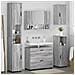 Set di mobili per il bagno 5 pcs Grigio sonoma 30 x 35 x 192 cm - Foto miniatura 4