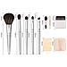 Set Di Pennelli Trucco Multifunzionale Portatile - Scatola Cosmetica Bianca - Foto miniatura 3