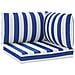 Cuscini per Pallet 3 pz Strisce Blu e Bianche Tessuto Oxford - Foto miniatura 1