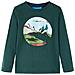 Maglietta da Bambino Maniche Lunghe Verde Scuro 116 - Foto miniatura 1