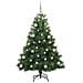 Albero di Natale artificiale con 150 LED Verde 150 cm PE e PVC - Foto miniatura 3
