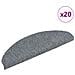 Tappetini per scale autoadesivi 20 pz 65x21x4 cm Grigio chiaro Semicircolari Grandi - Foto miniatura 1