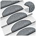 Tappetini per scale autoadesivi 20 pz 65x21x4 cm Grigio chiaro Semicircolari Grandi - Foto miniatura 5