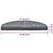 Tappetini per scale autoadesivi 20 pz 65x21x4 cm Grigio chiaro Semicircolari Grandi - Foto miniatura 8
